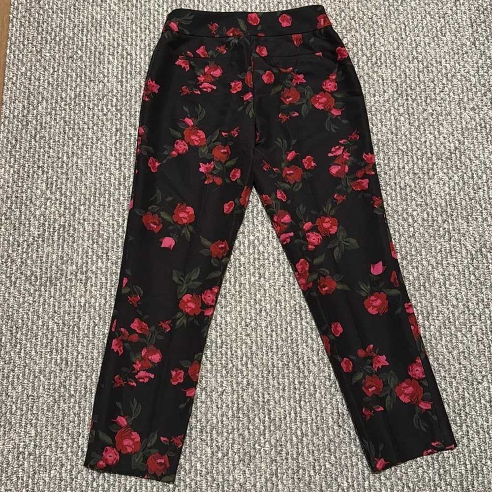 Talbots floral rose Heritage Pants silk cotton blend - Picture 9 of 9